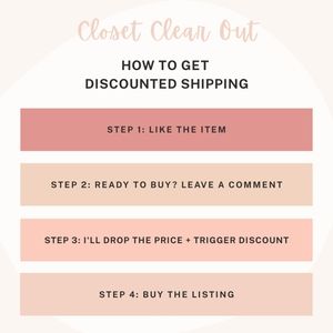 Discounted Shipping with Closet Clear Out!